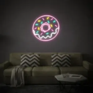 Led Neon Donut Duvar Tabelası